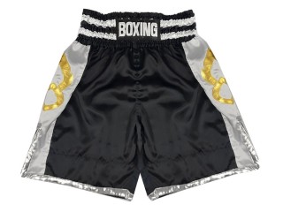 Customizable boxing shorts : KNBSH-029-Black